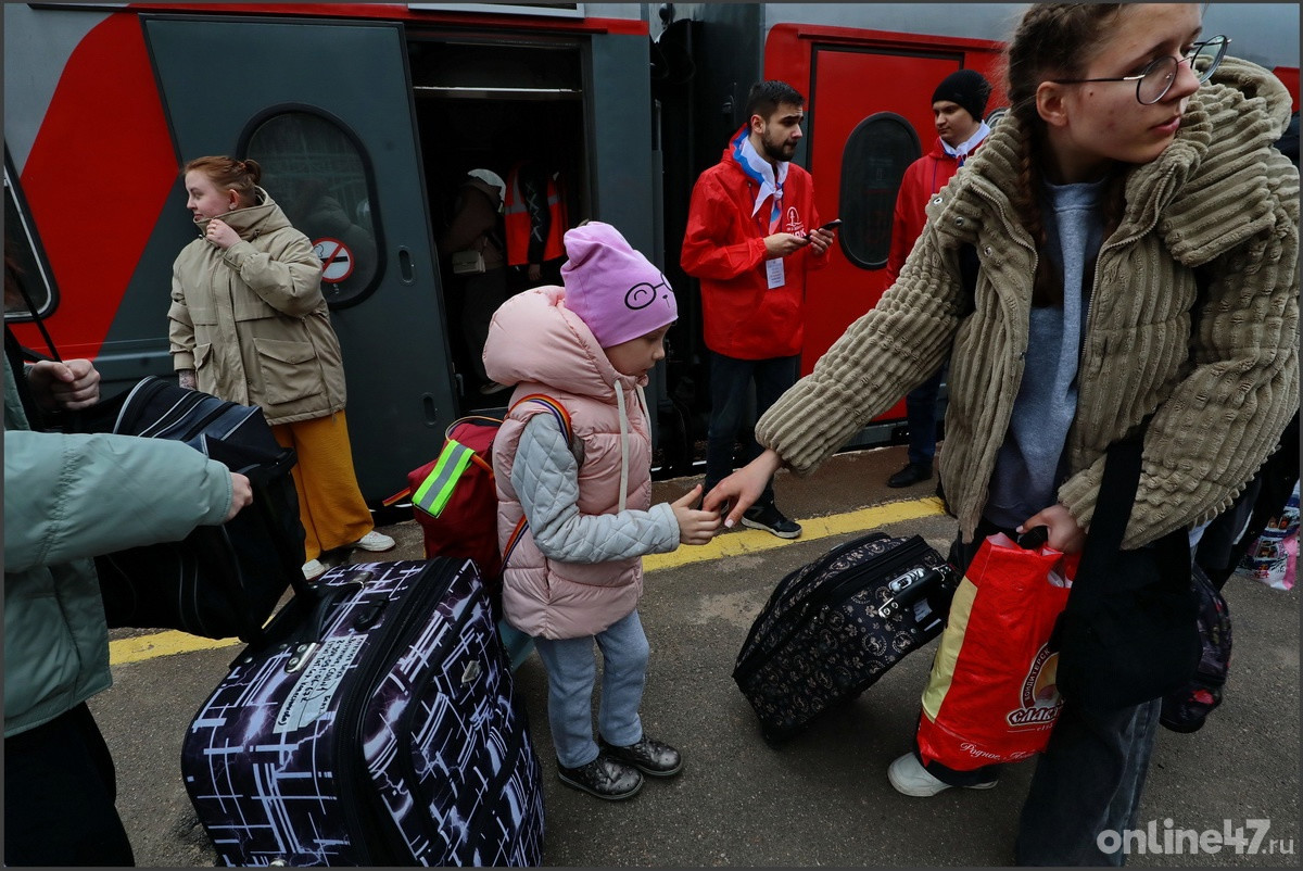 Прибытие детей из Белгорода в Ленинградскую область